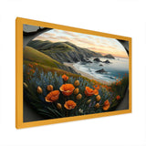 Orange Flowers By The Coast III