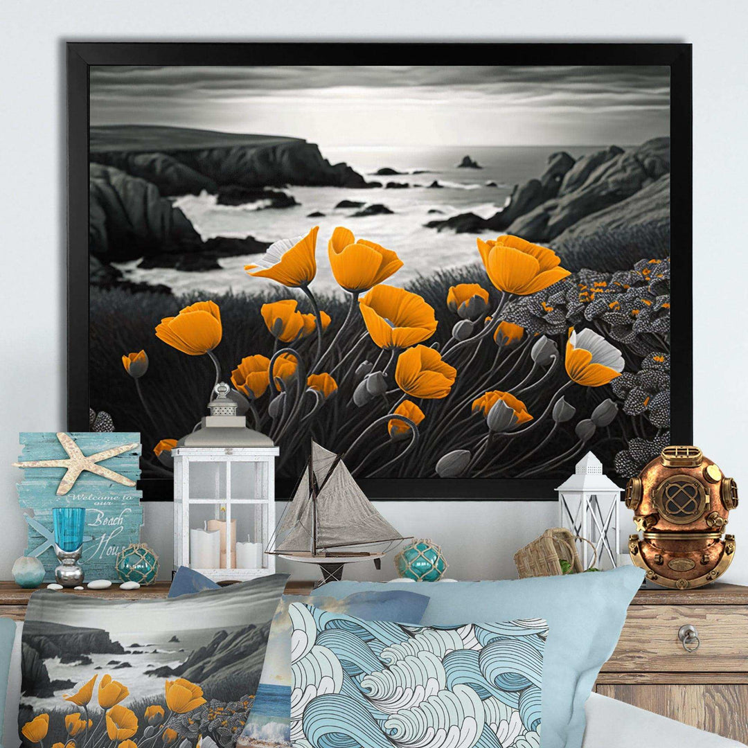 Yellow Flowers By The Coast I