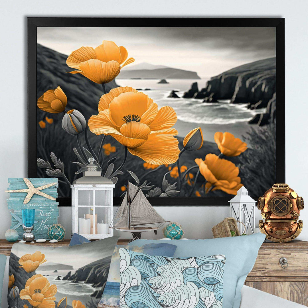 Yellow Flowers By The Coast III