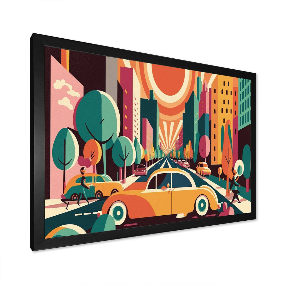 Colorful Cityscape Cars I
