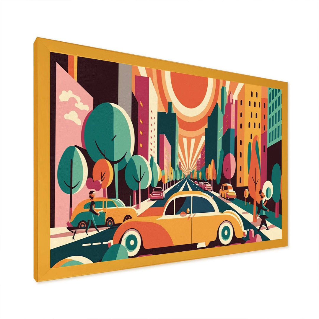 Colorful Cityscape Cars I