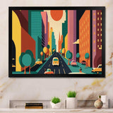 Futuristic Cityscape With Cars II