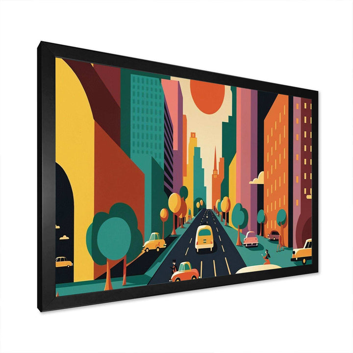 Futuristic Cityscape With Cars II