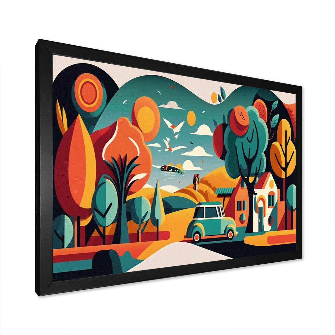 Futuristic Cityscape With Trees IV