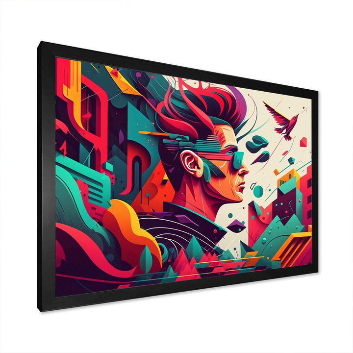 Colorful Side Profile Of Rocker