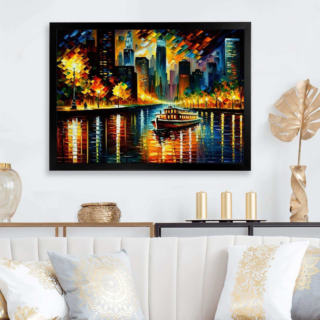 Chicago River View In The Fall I