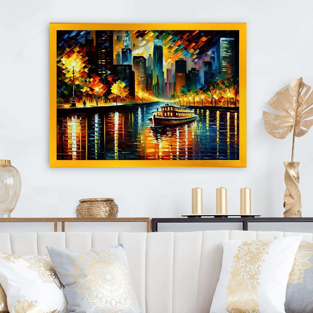 Chicago River View In The Fall I