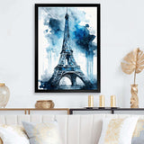 Paris Eiflel Tower Grey And Blue