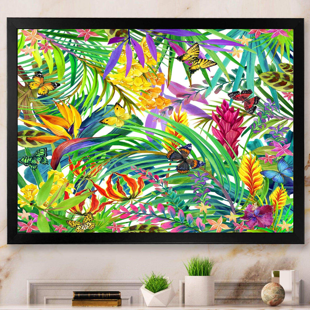 Tropical Leaves and Flowers