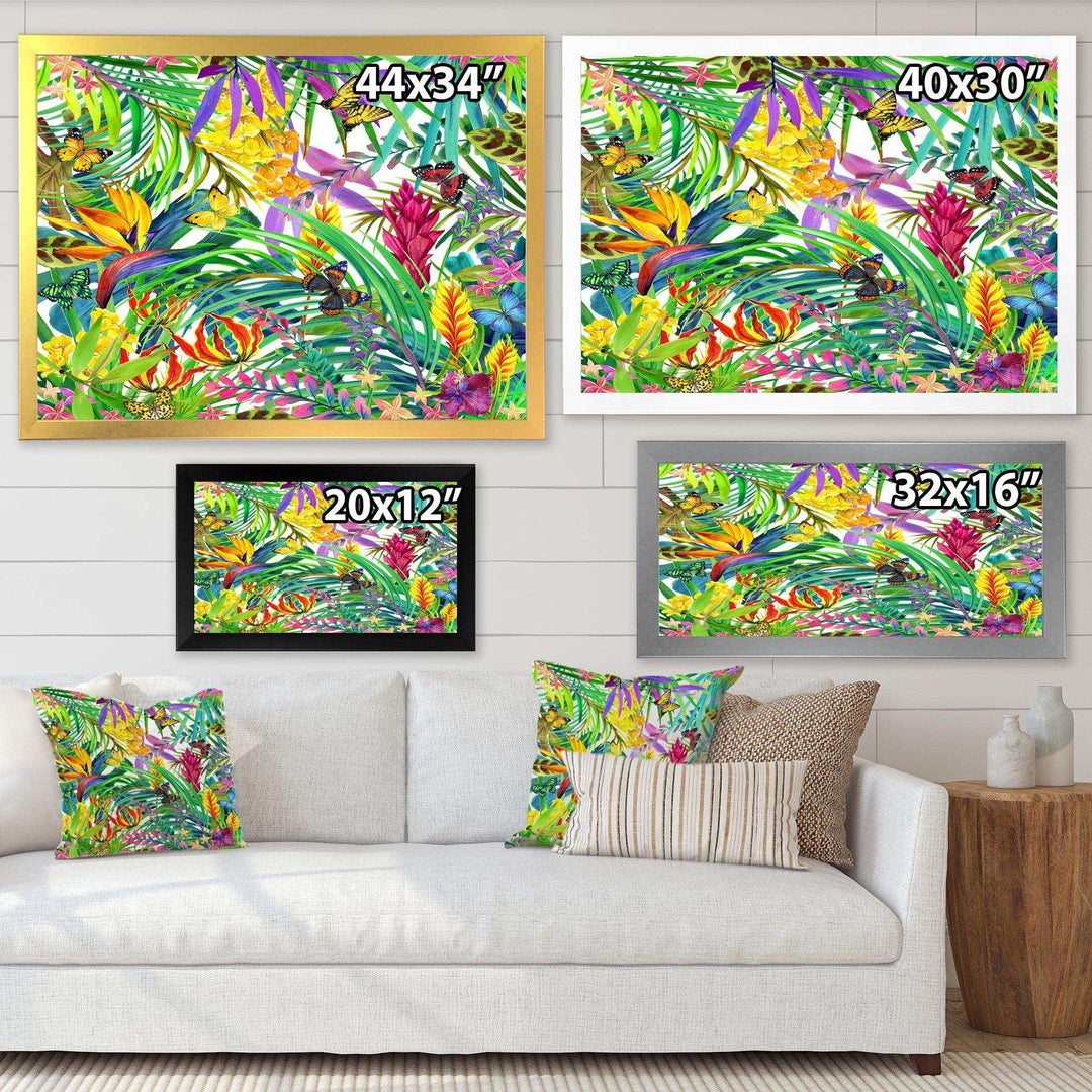 Tropical Leaves and Flowers