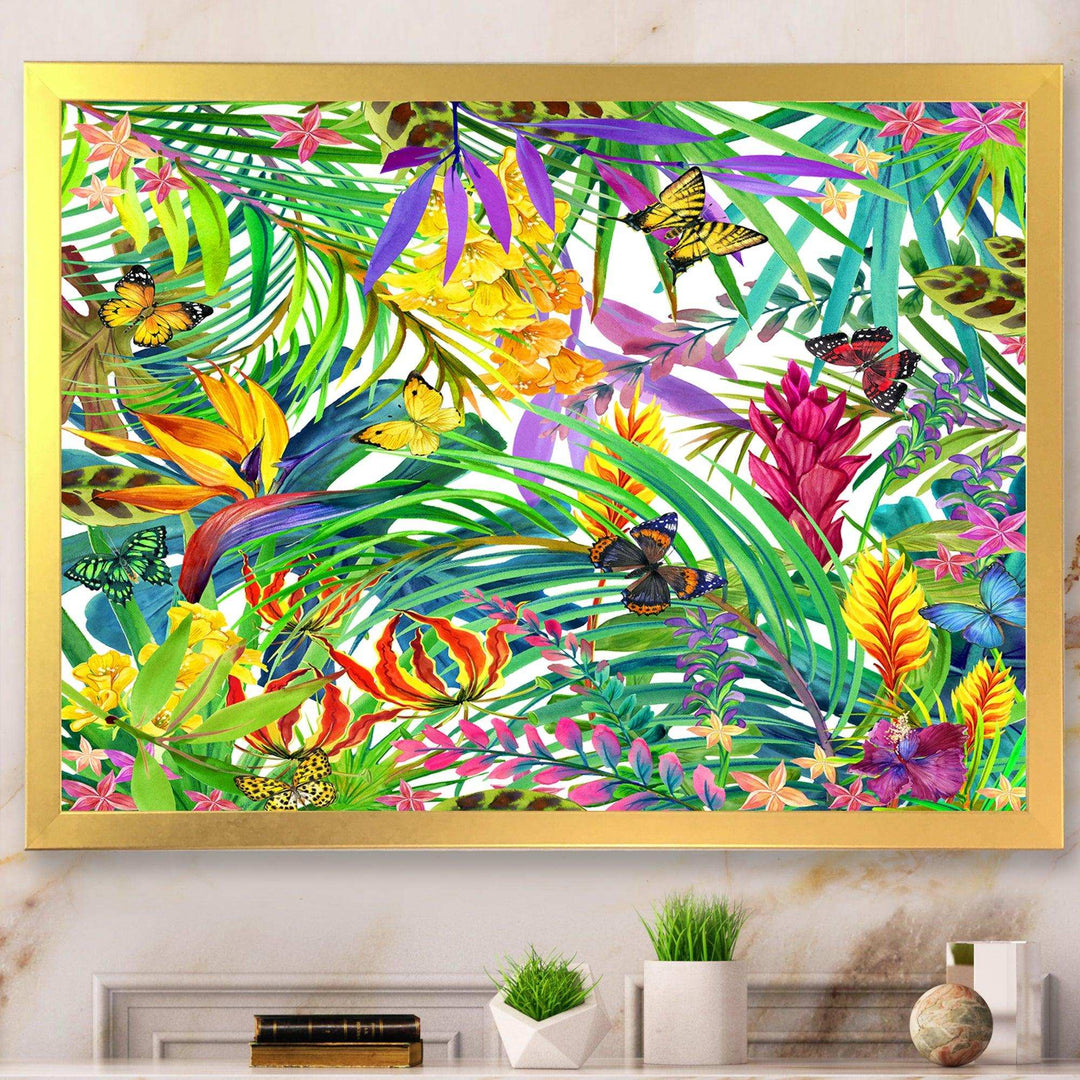 Tropical Leaves and Flowers