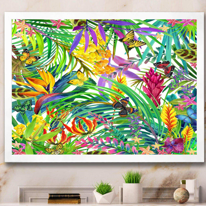Tropical Leaves and Flowers