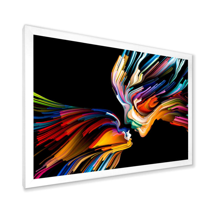 Kissing Minds Graphic Art - Modern Canvas Wall Art