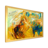 Abstract Yellow Collage Framed Print Vibrant Gold - 1.5" Width