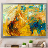 Abstract Yellow Collage Framed Print Matte White - 1.5" Width