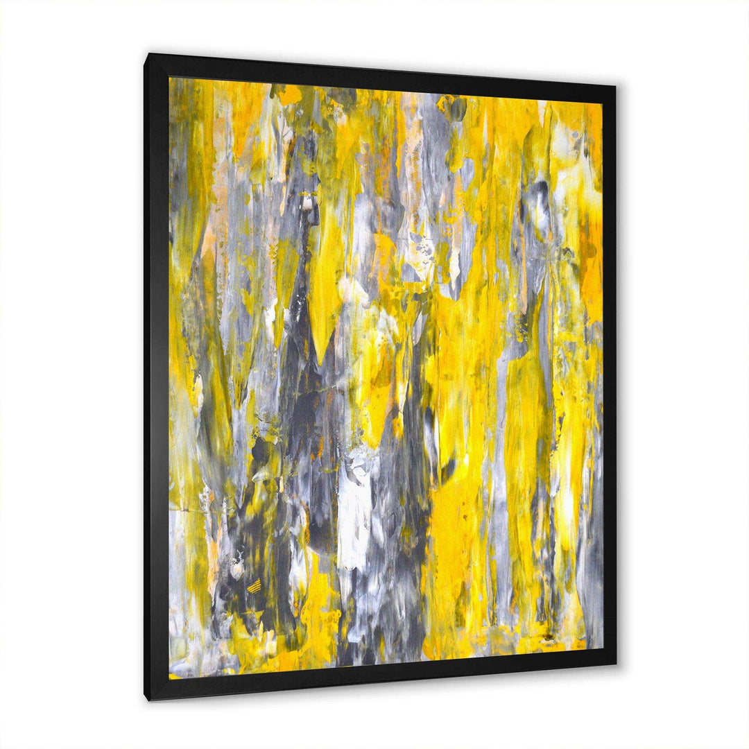 Grey and Yellow Abstract Pattern - Modern Wall Art Prints