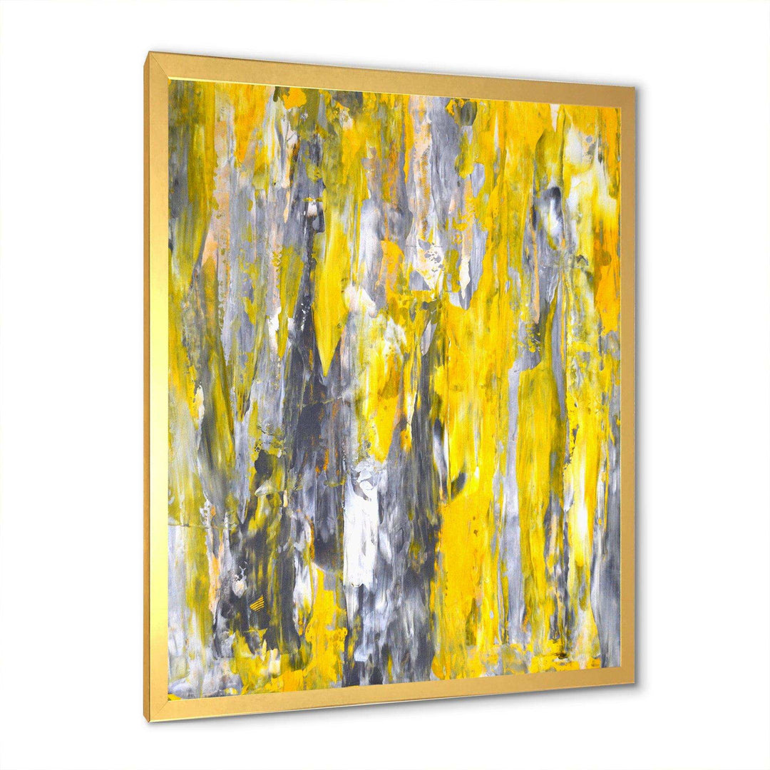 Grey and Yellow Abstract Pattern - Modern Wall Art Prints