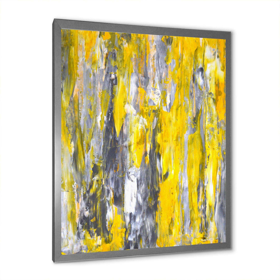 Grey and Yellow Abstract Pattern - Modern Wall Art Prints