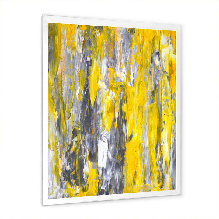Grey and Yellow Abstract Pattern - Modern Wall Art Prints