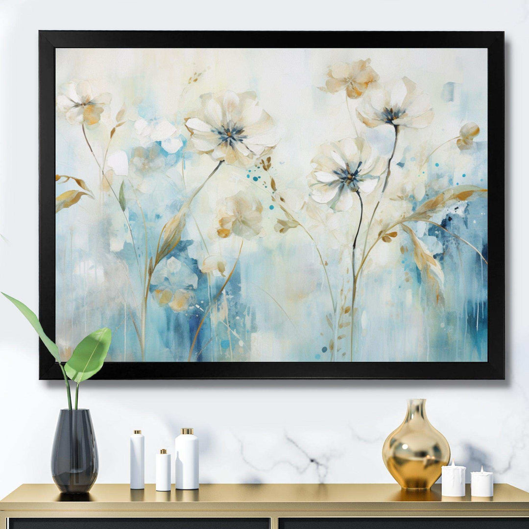 Blue Botanical Garden I - Modern Bedroom Wall Art
