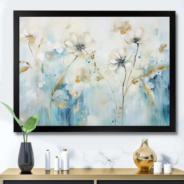Blue Botanical Garden I - Modern Bedroom Wall Art