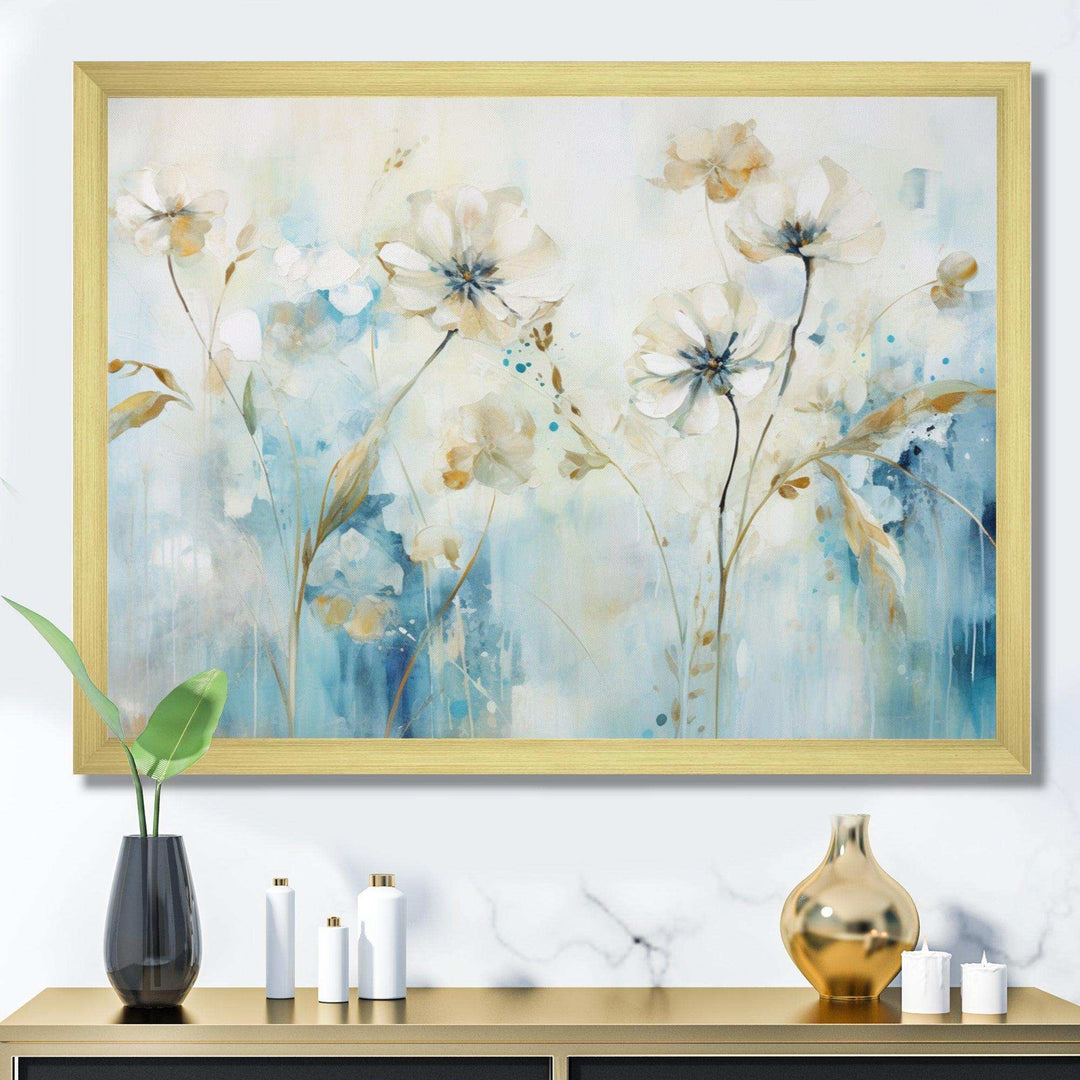Blue Botanical Garden I - Modern Bedroom Wall Art