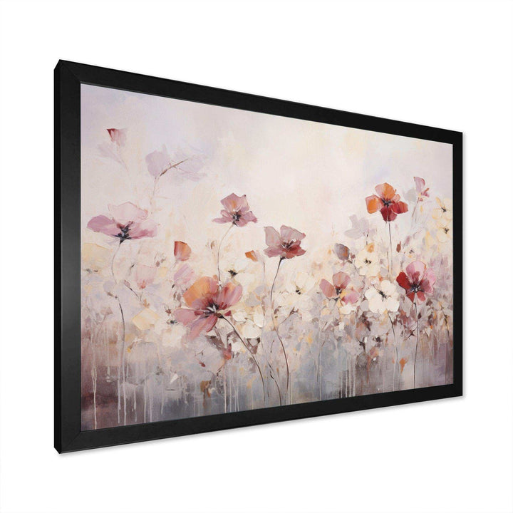 Beige Blossoming Silhouettes - Modern Wall Art Prints