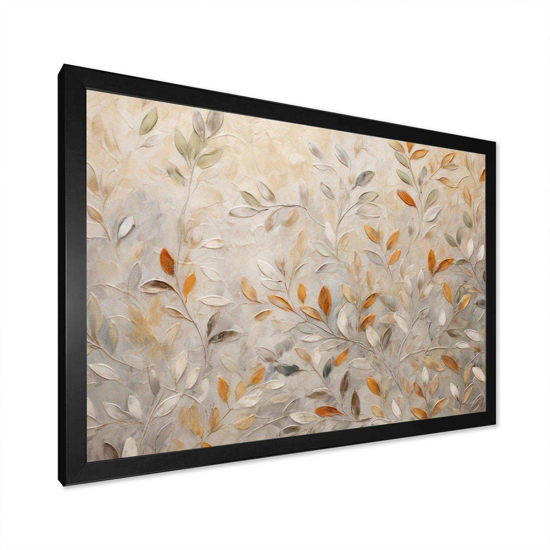 Beige Botanical Impressions I - Modern Canvas Wall Art