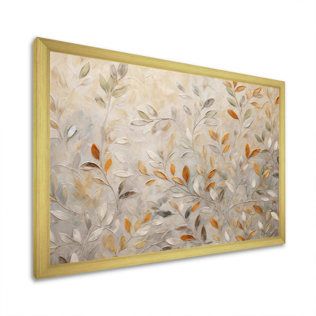 Beige Botanical Impressions I - Modern Canvas Wall Art