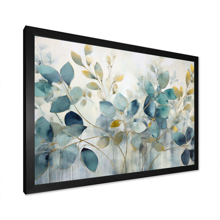 Blue Botanical Rhythms II - Modern Canvas Wall Art