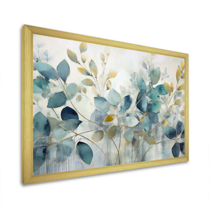 Blue Botanical Rhythms II - Modern Canvas Wall Art