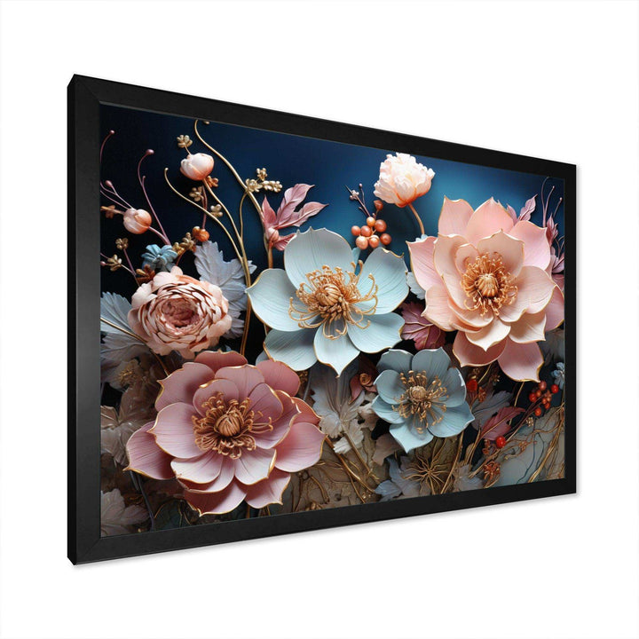 Blue Enchanted Gardens I - Modern Wall Art Prints