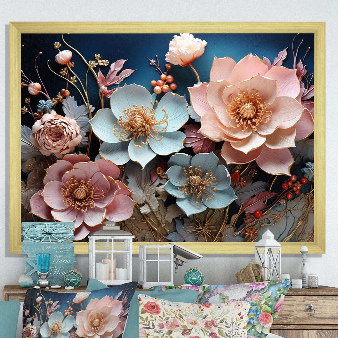 Blue Enchanted Gardens I - Modern Wall Art Prints