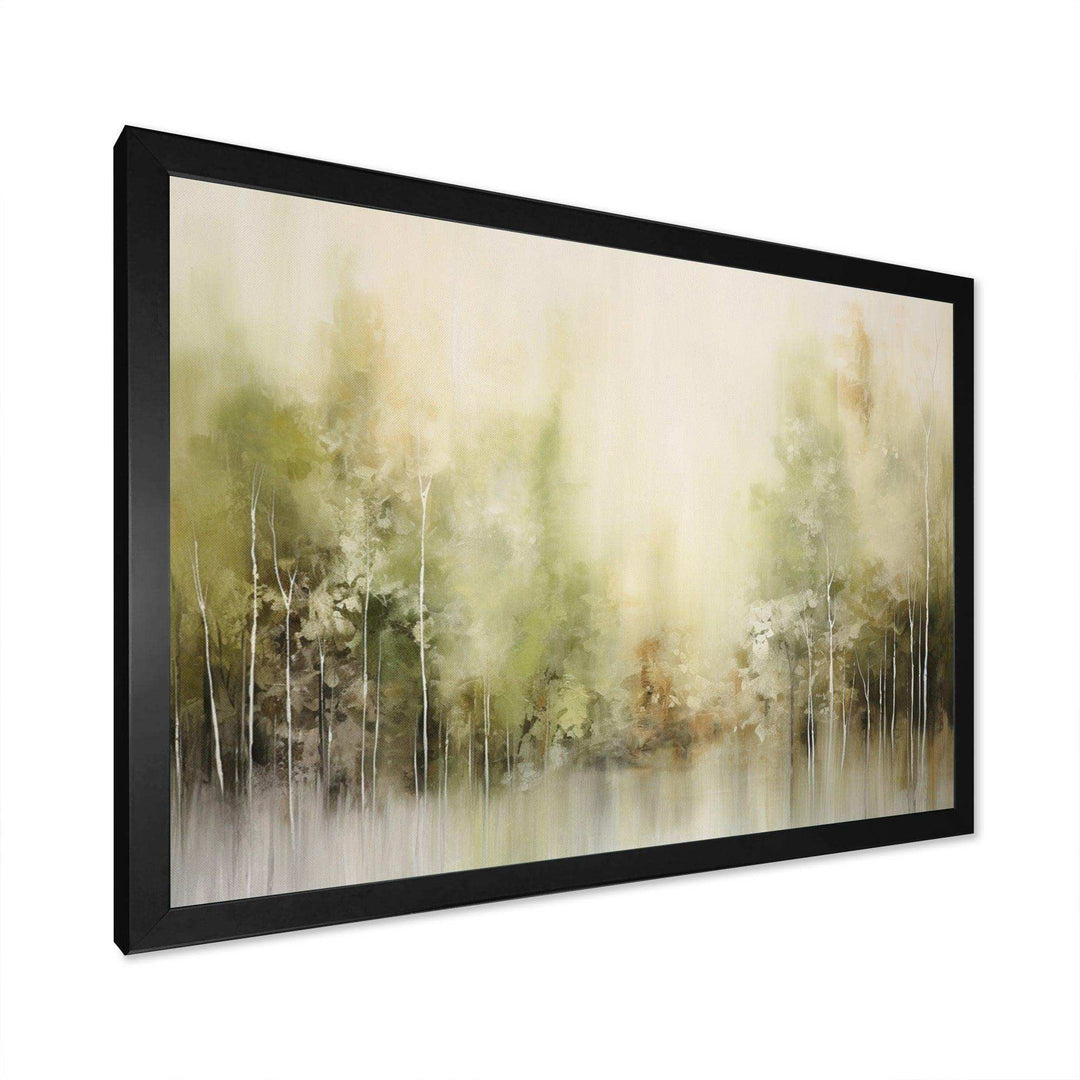 Beige Ethereal Forest I - Modern Living Room Wall Decor
