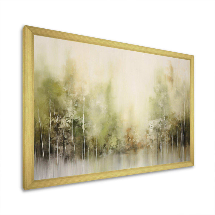 Beige Ethereal Forest I - Modern Living Room Wall Decor
