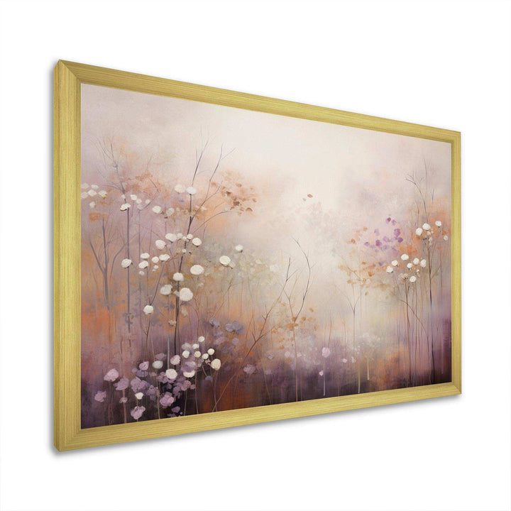 Beige Ethereal Forest II - Modern Bedroom Wall Art
