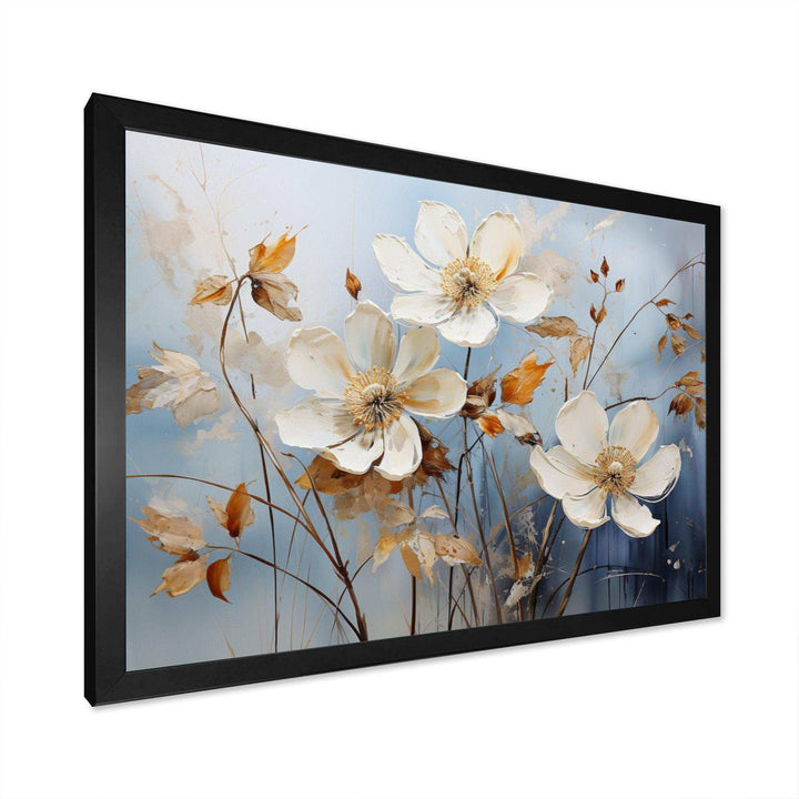 Blue Muted Botanicals I - Modern Bedroom Wall Art