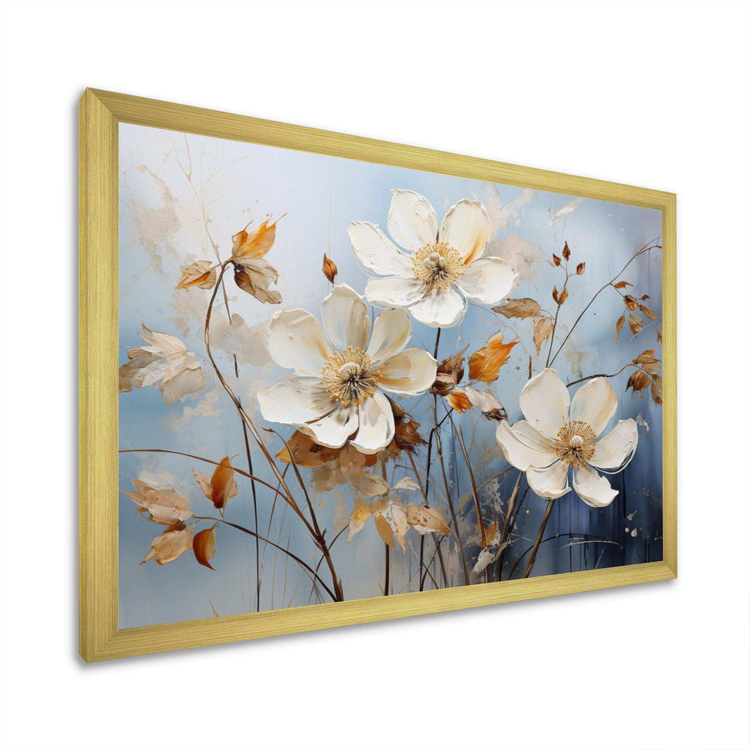 Blue Muted Botanicals I - Modern Bedroom Wall Art