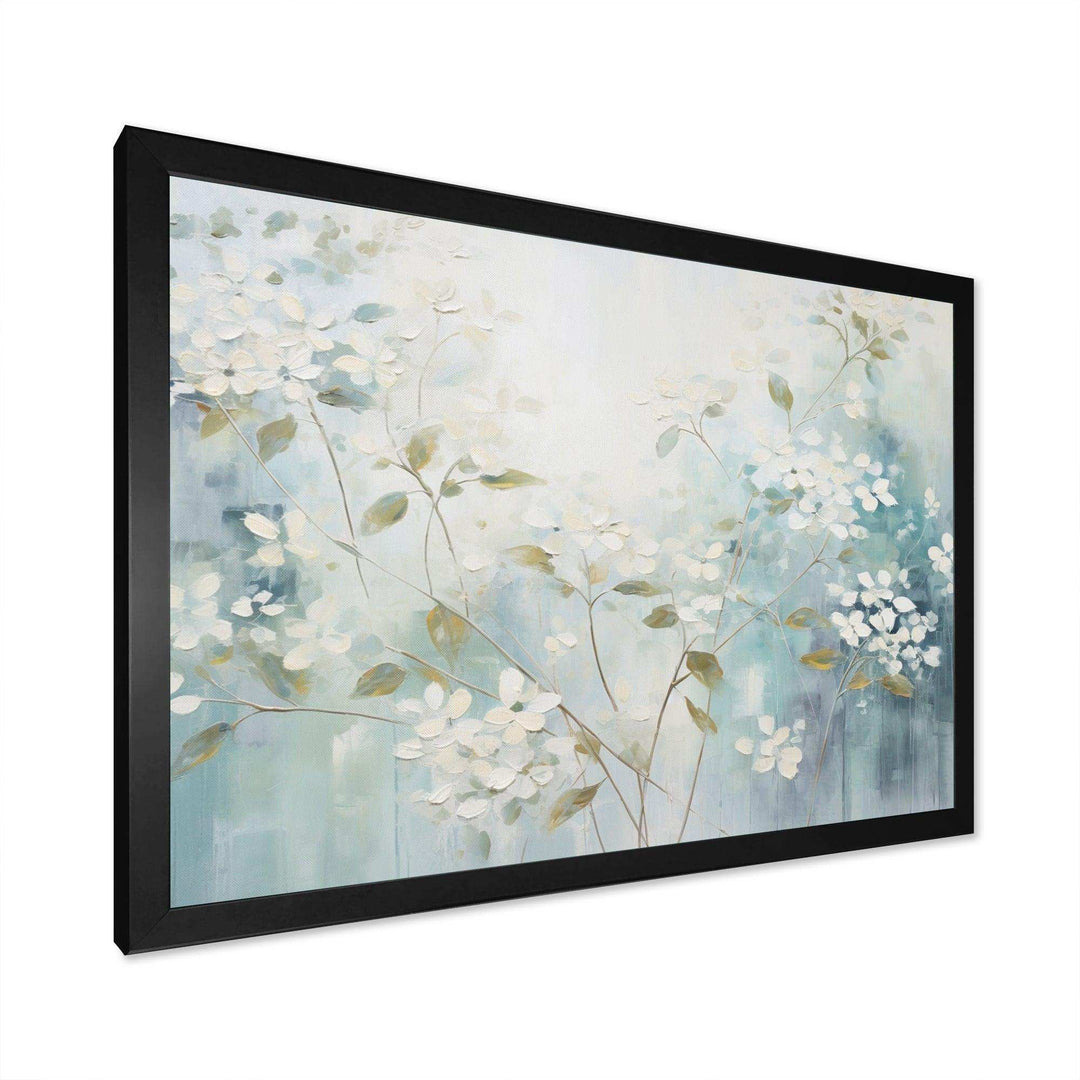 Blue Tranquil Gardens I - Modern Living Room Wall Decor
