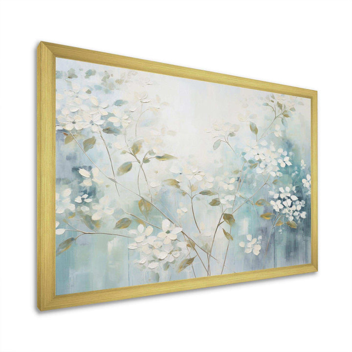 Blue Tranquil Gardens I - Modern Living Room Wall Decor