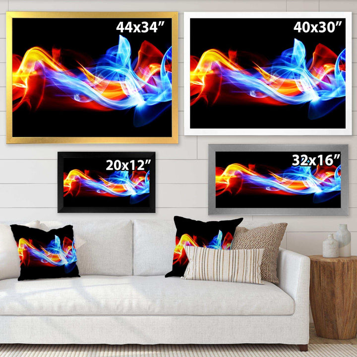 Fire and Ice - Modern Bedroom Wall Art