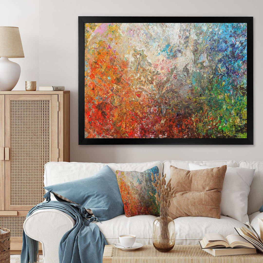 Board Stained Abstract Art - Modern Living Room Wall Decor