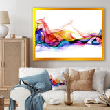 Abstract Smoke Framed Print Vibrant Gold - 1.5" Width