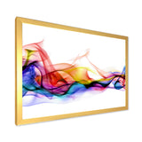 Abstract Smoke Framed Print Vibrant Gold - 1.5" Width