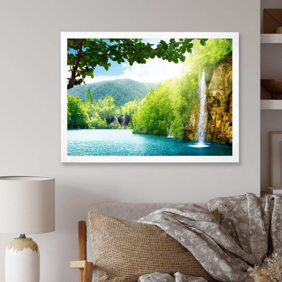 Waterfall in Deep Forest