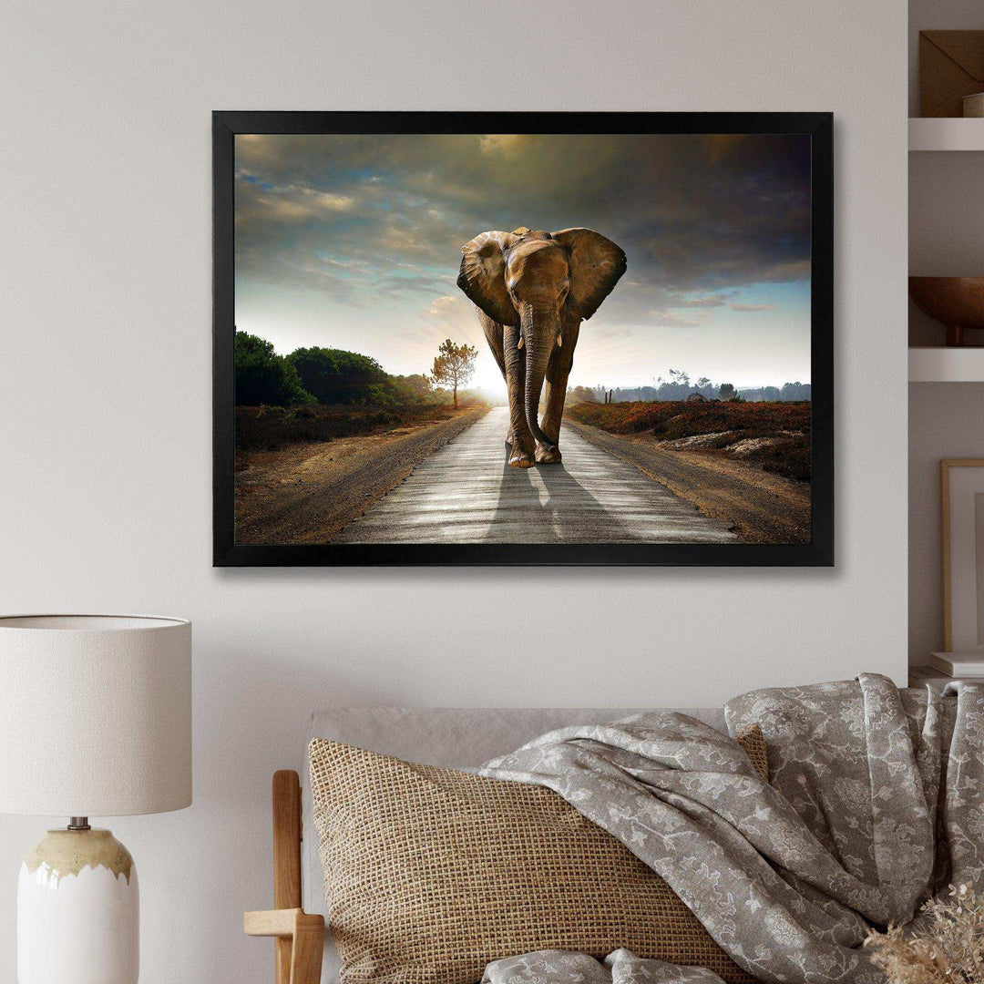 Single Walking Elephant