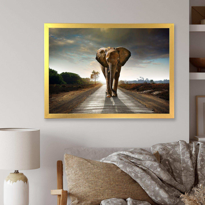 Single Walking Elephant