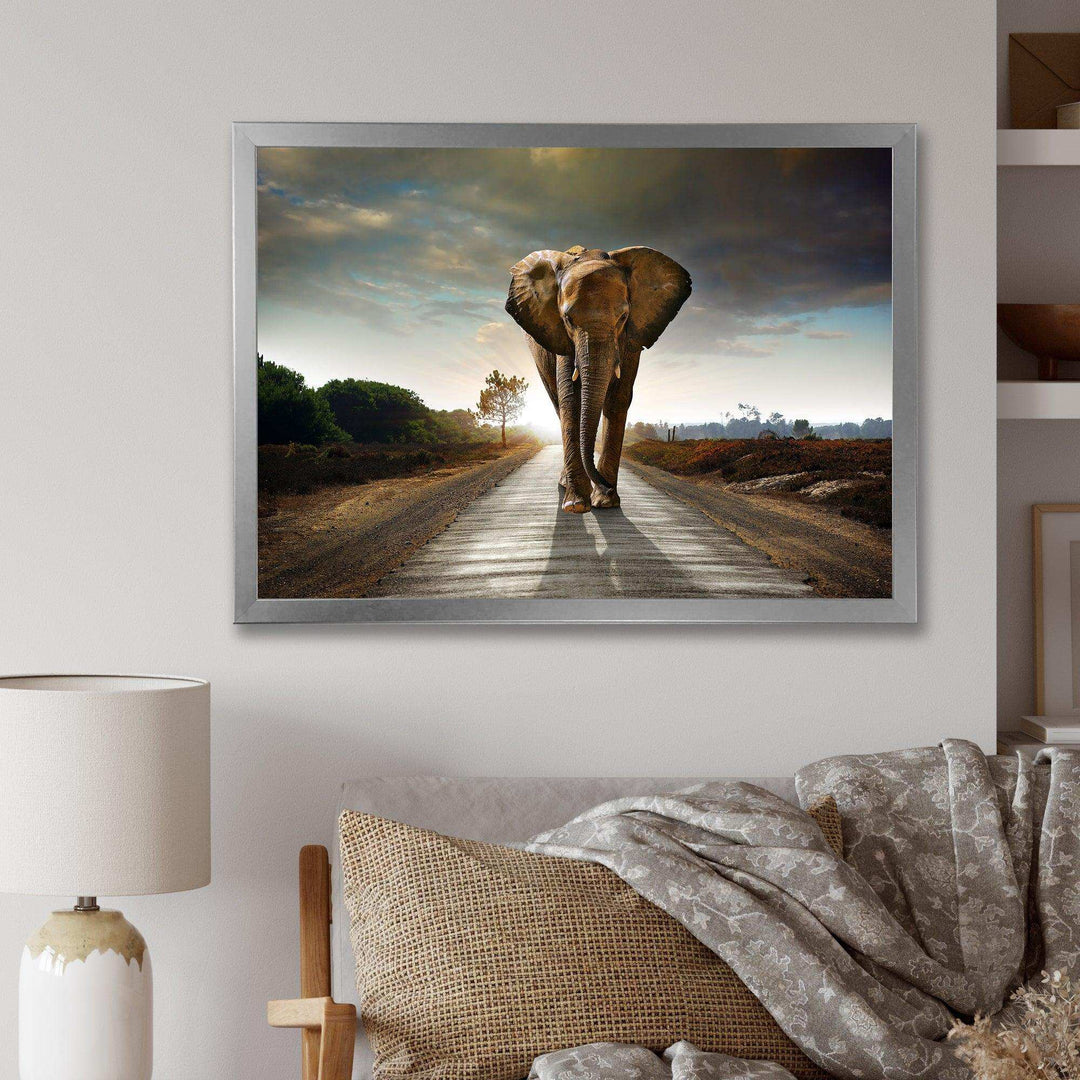Single Walking Elephant