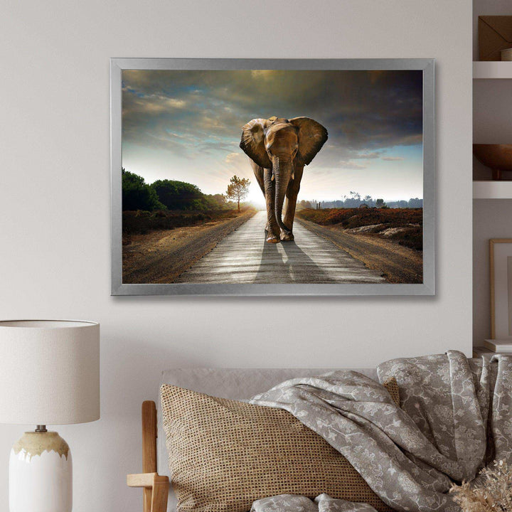 Single Walking Elephant