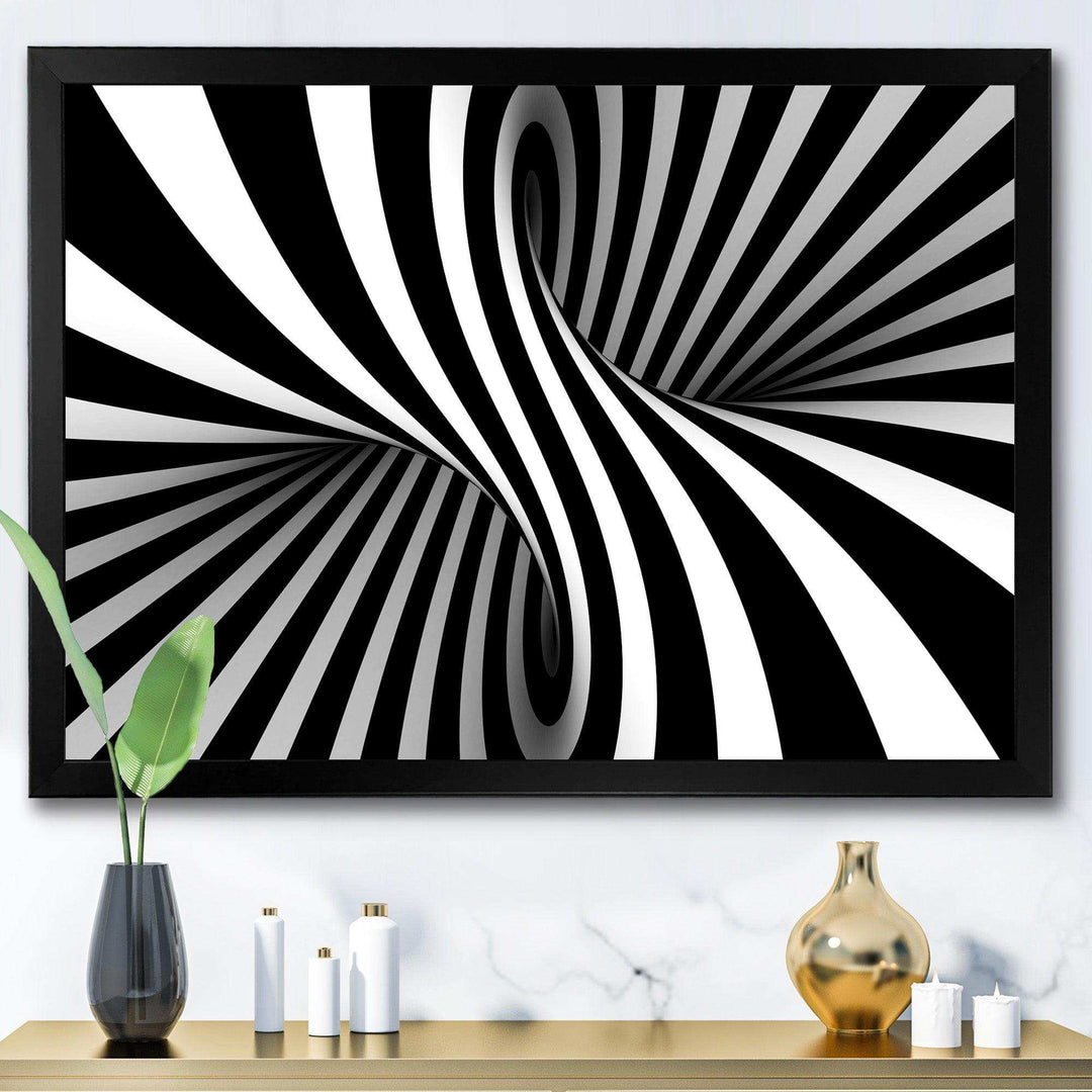 Black and White Spiral - Modern Bedroom Wall Art